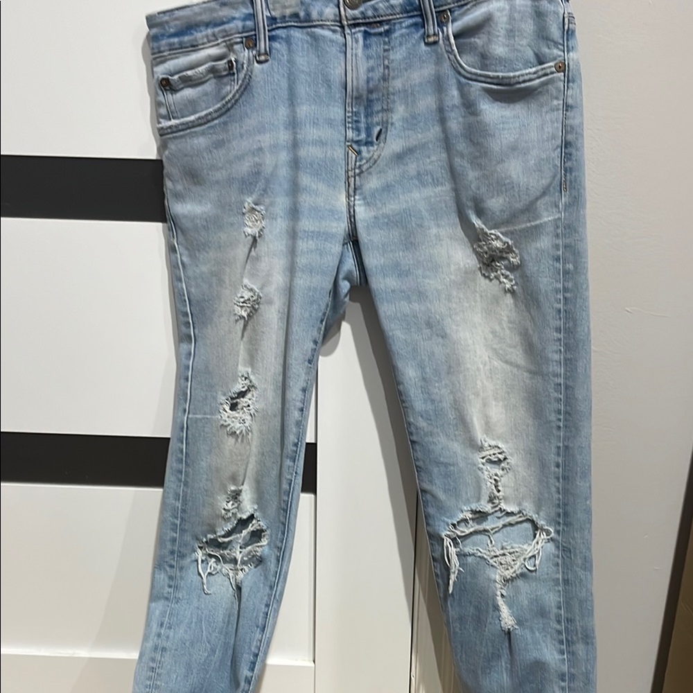 Light Blue Distressed Men’s Jeans